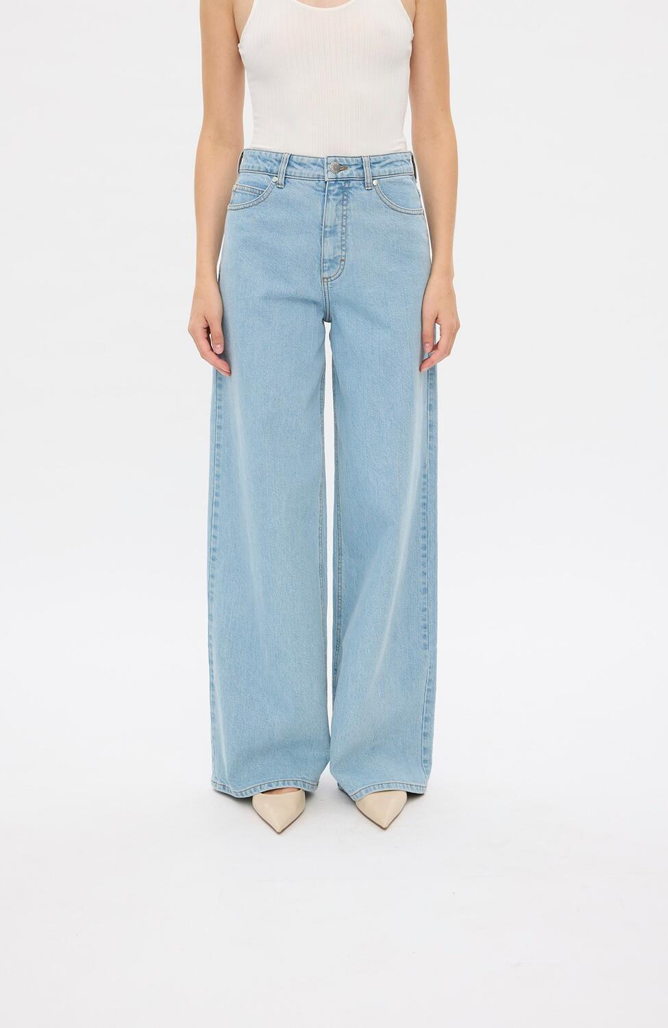 AbbyFV Long jeans - lyseblå