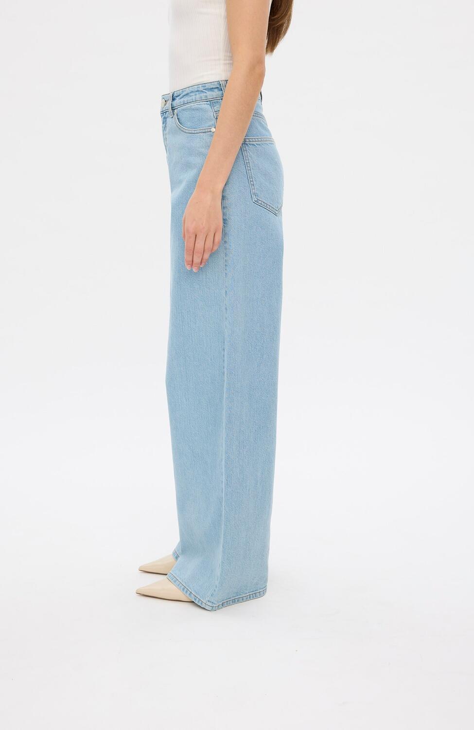 AbbyFV Long jeans - lyseblå