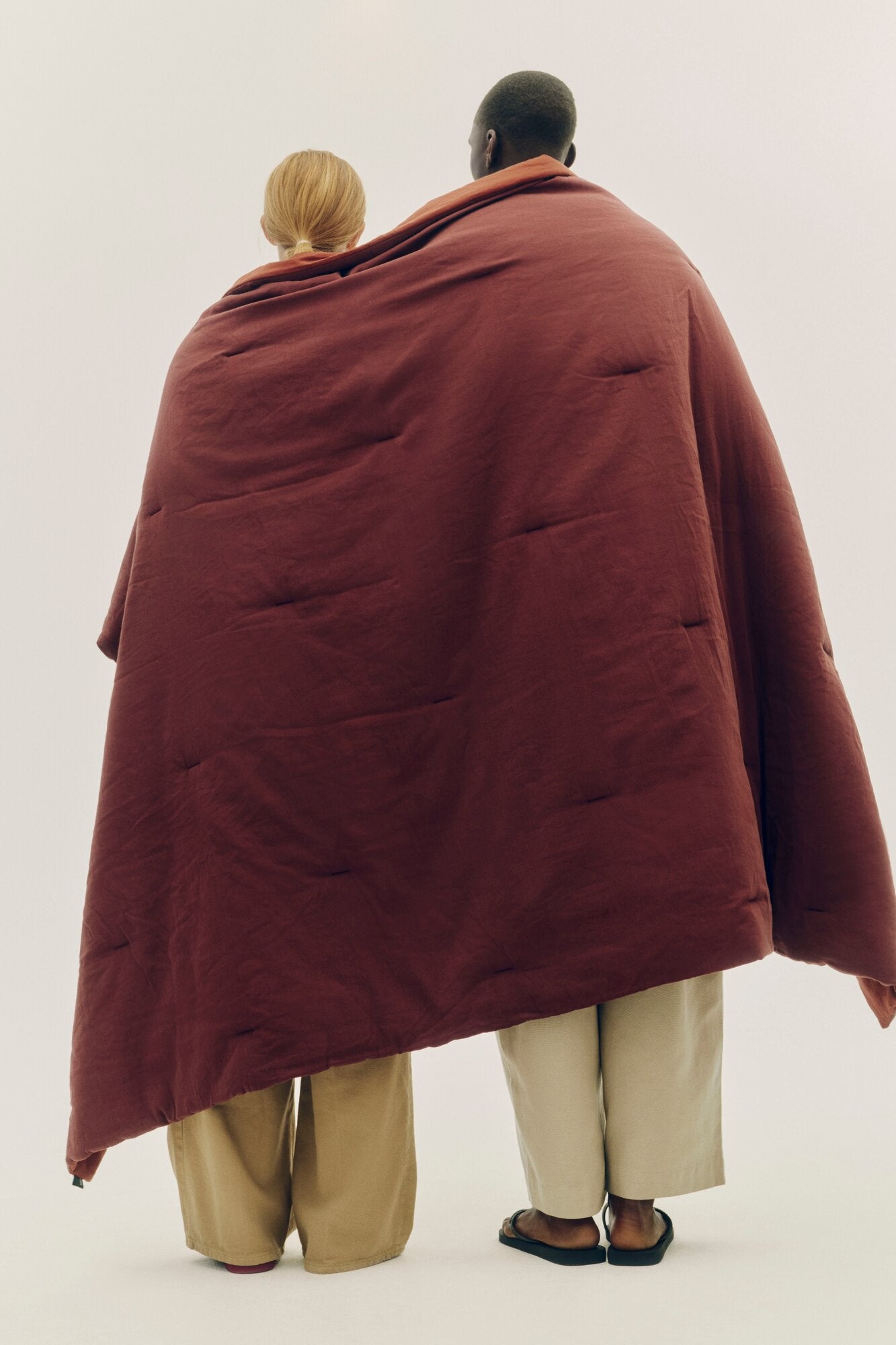 Air Quilt tæppe, 140x200 - Iron Red