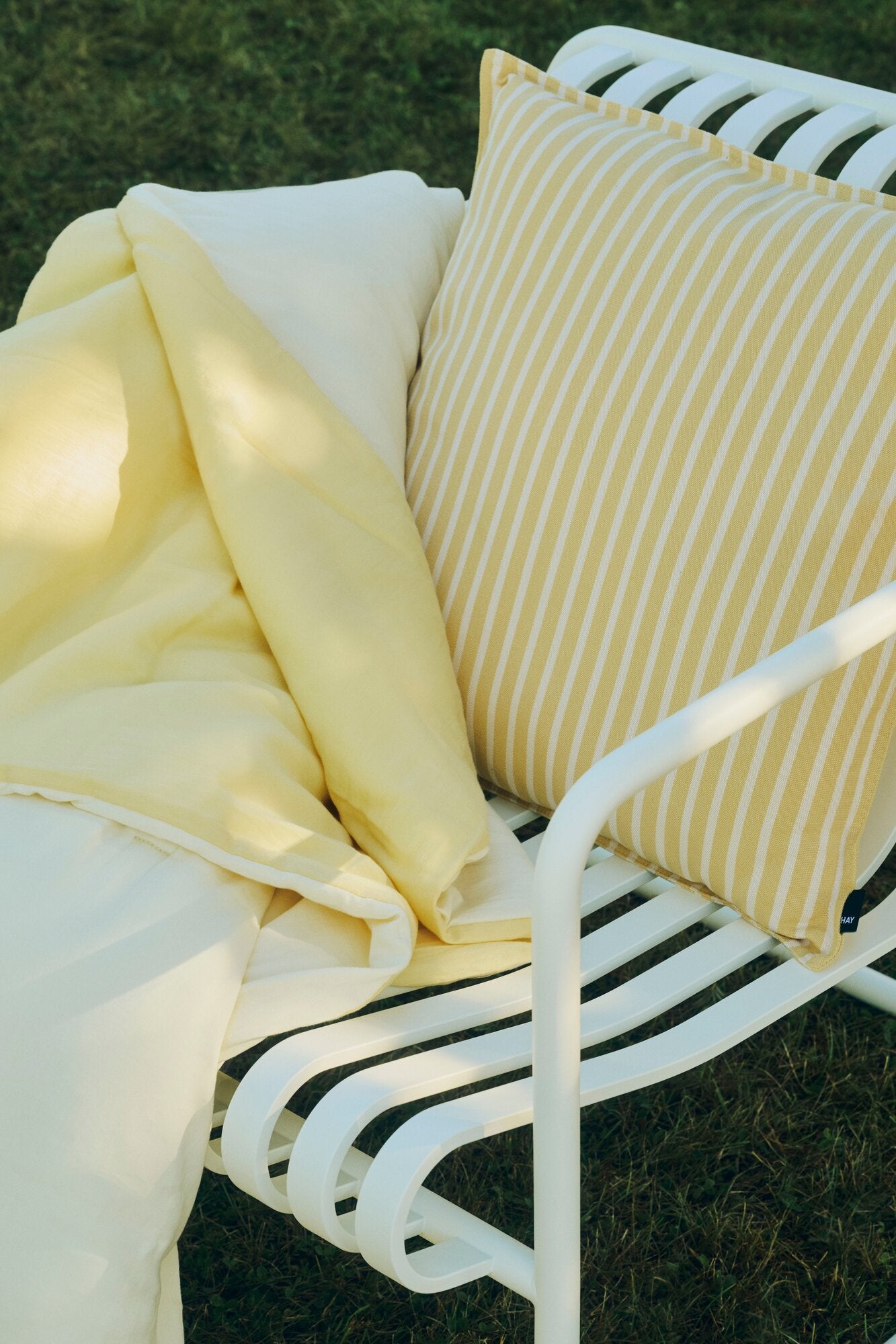 Terrazza pudebetræk, 50x50 cm - Yellow Bold Stripe