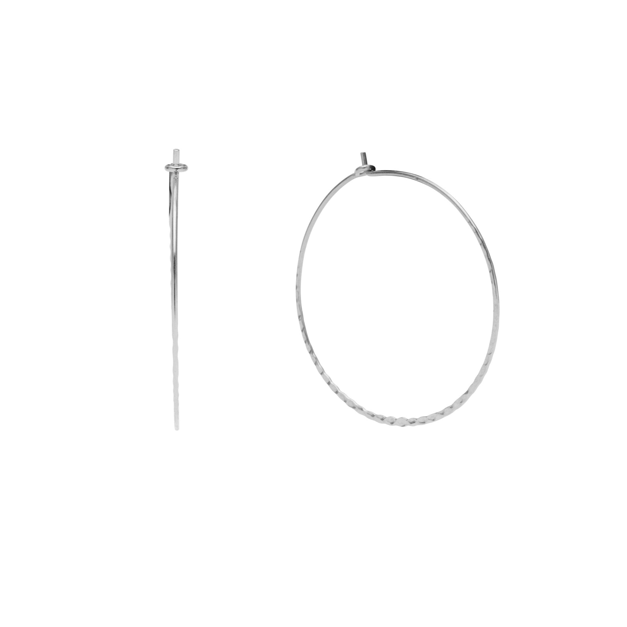 Alma hoops, stor - sølv