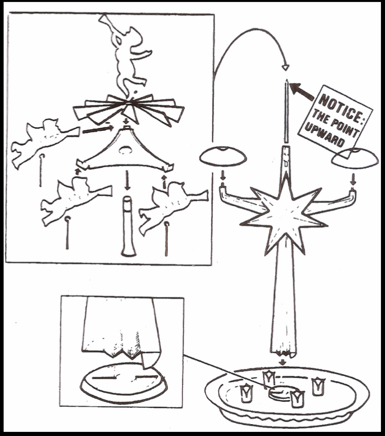 Englespil til kertelys, sølvfarvet - H28cm