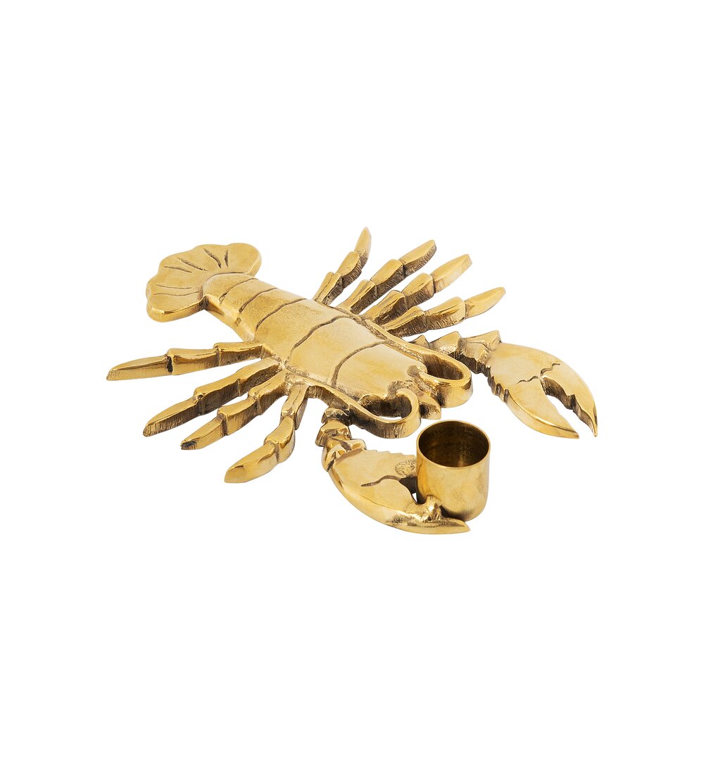 Lobster lysestage - guldfarvet