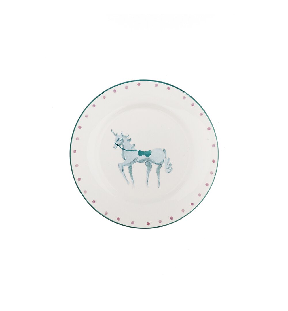 Pegasus frokost tallerken, blå - Ø22 cm.