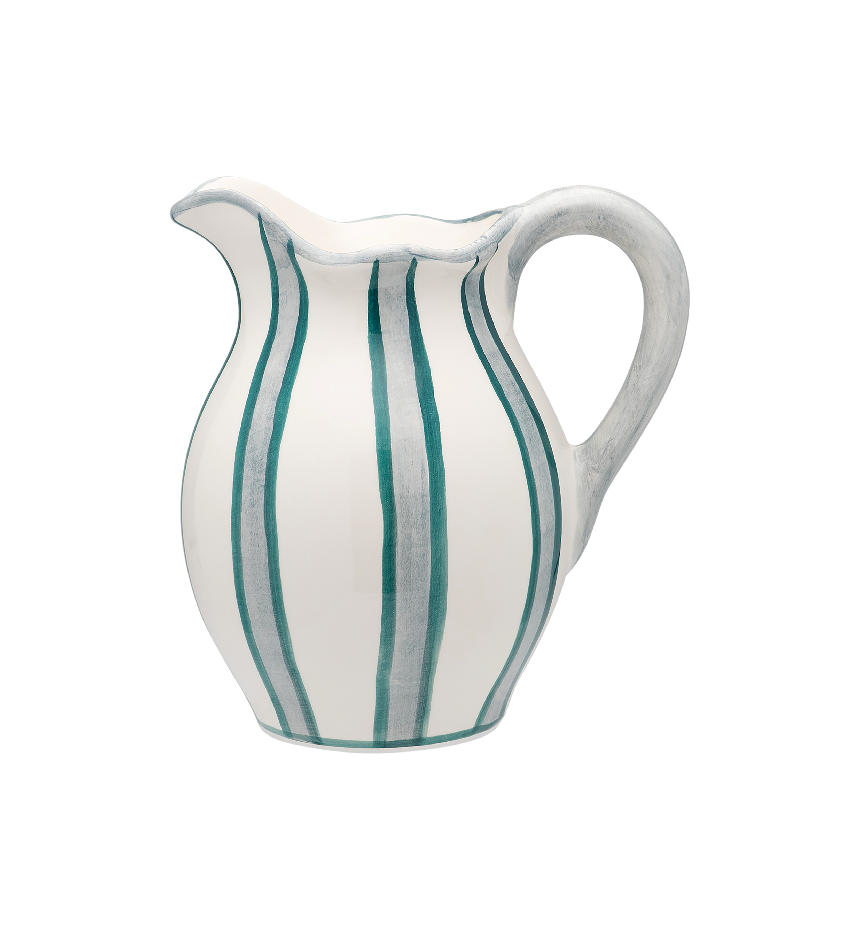 Powder Striped kande, blå - H21 cm.