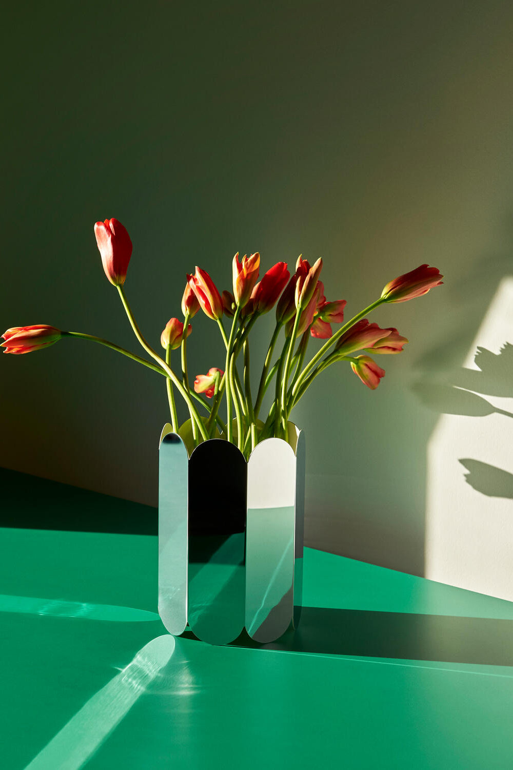 Arcs vase, Mirror - H25 cm