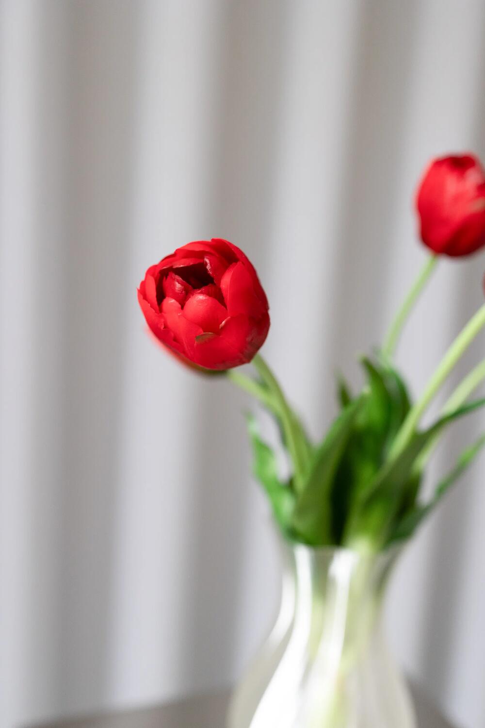Layered kunstige tulipaner - rød
