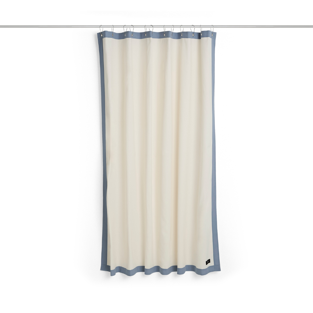 Outline badeforhæng, 180x200 cm - Cream and blue