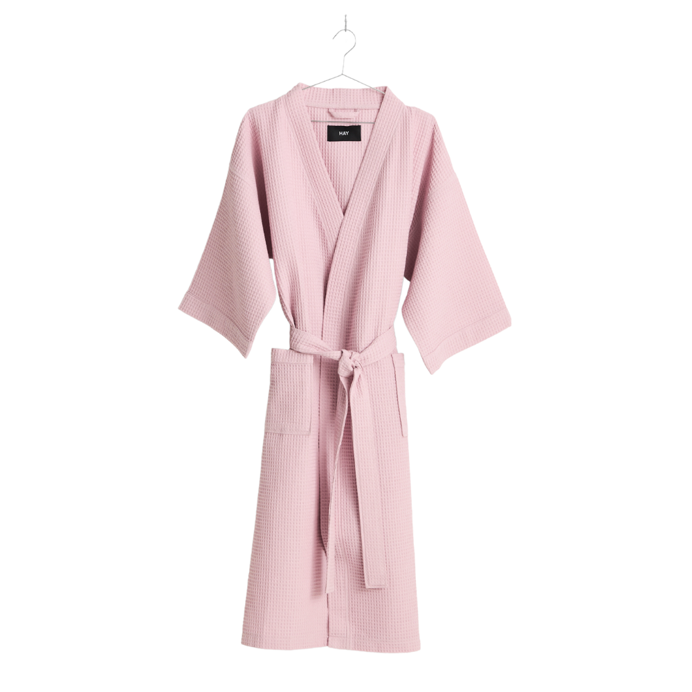 Waffle badekåbe - Cool pink