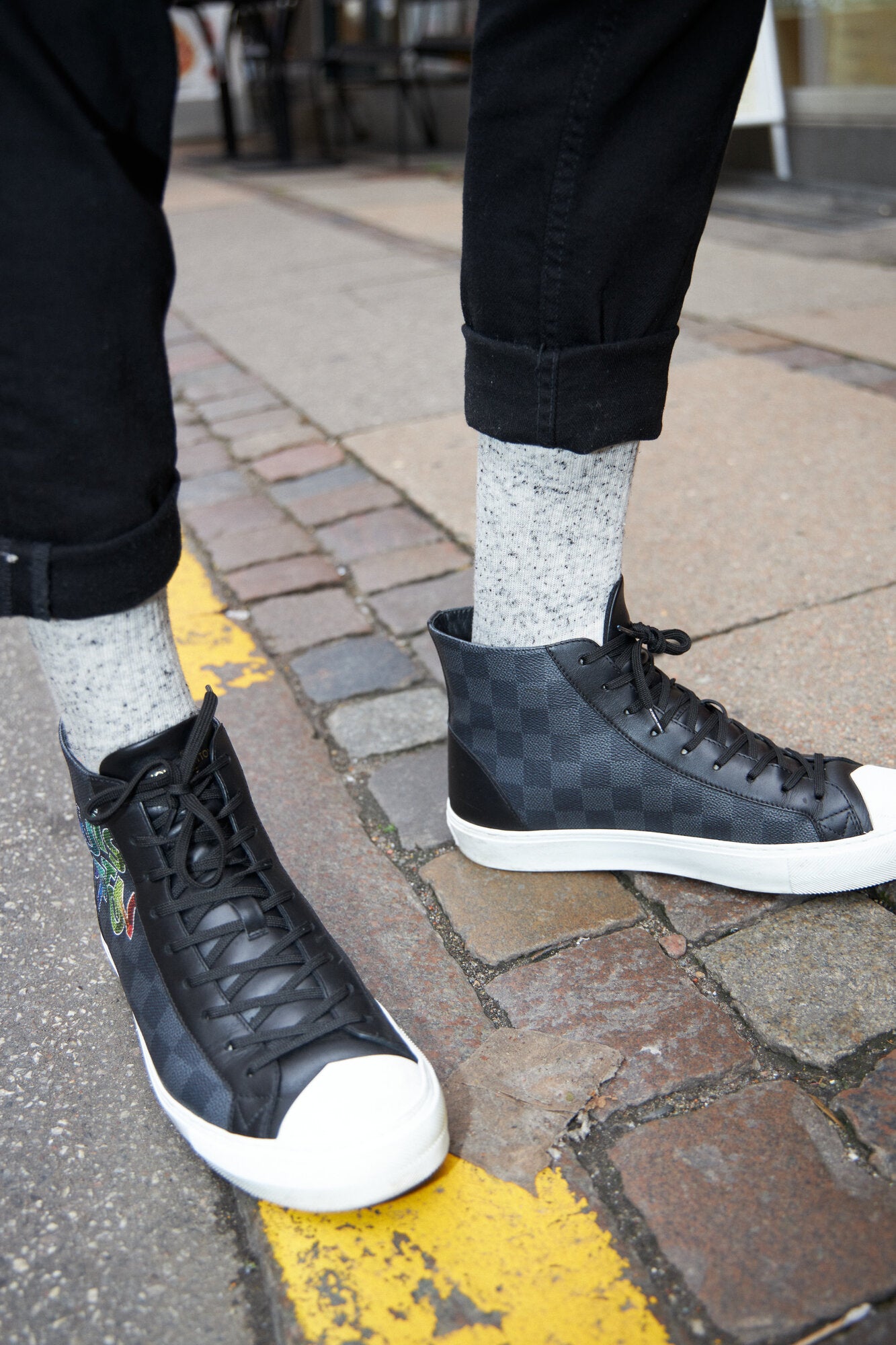 Tennis strømper - Grey Melange/Dirty Cream