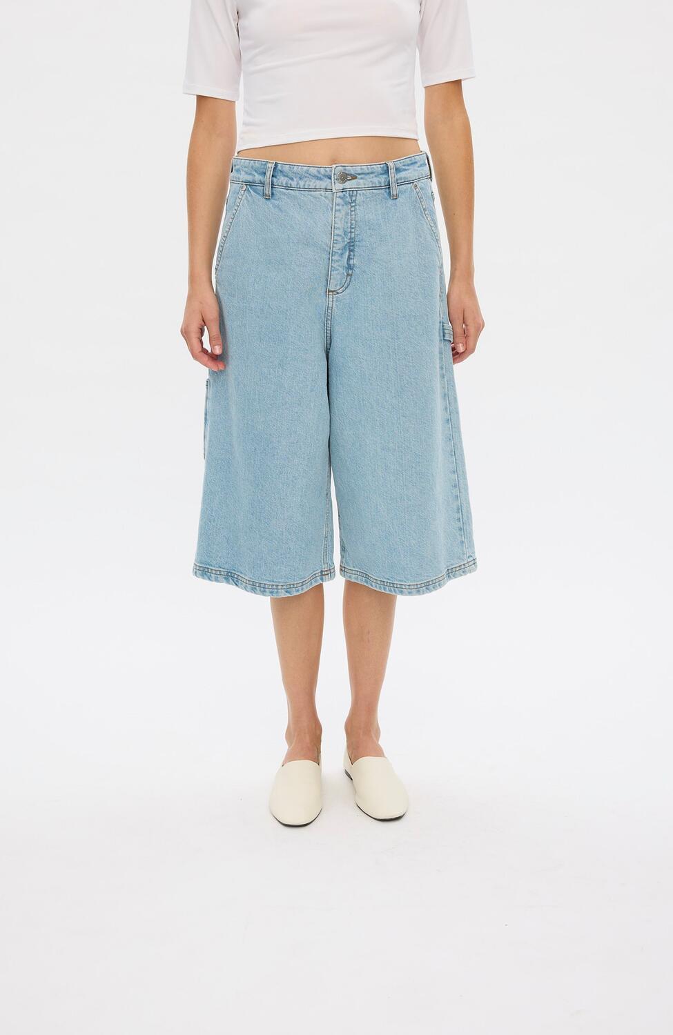 AylaFV denimshorts - lyseblå