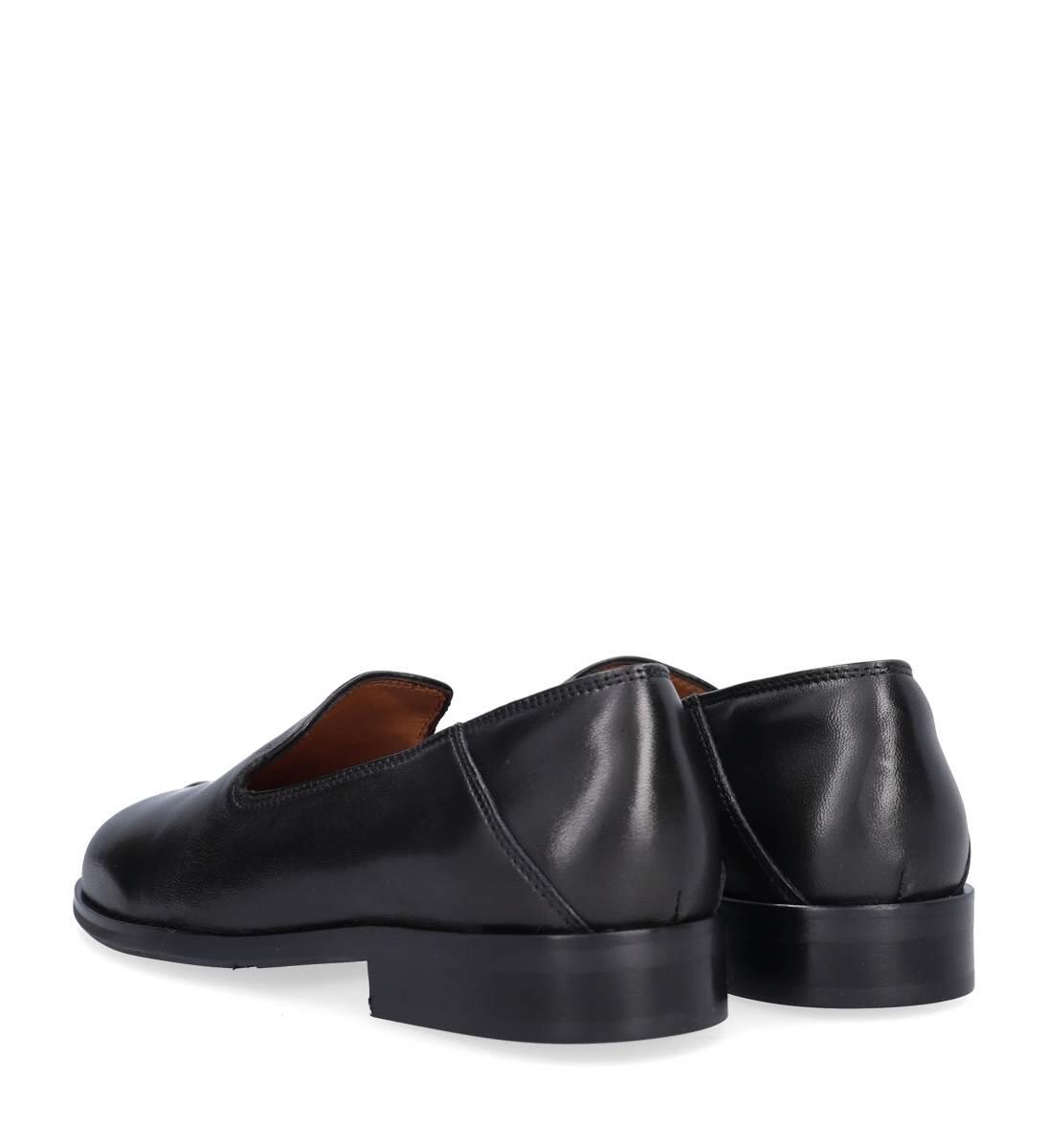 Loafer rund snude - Black nappa 70