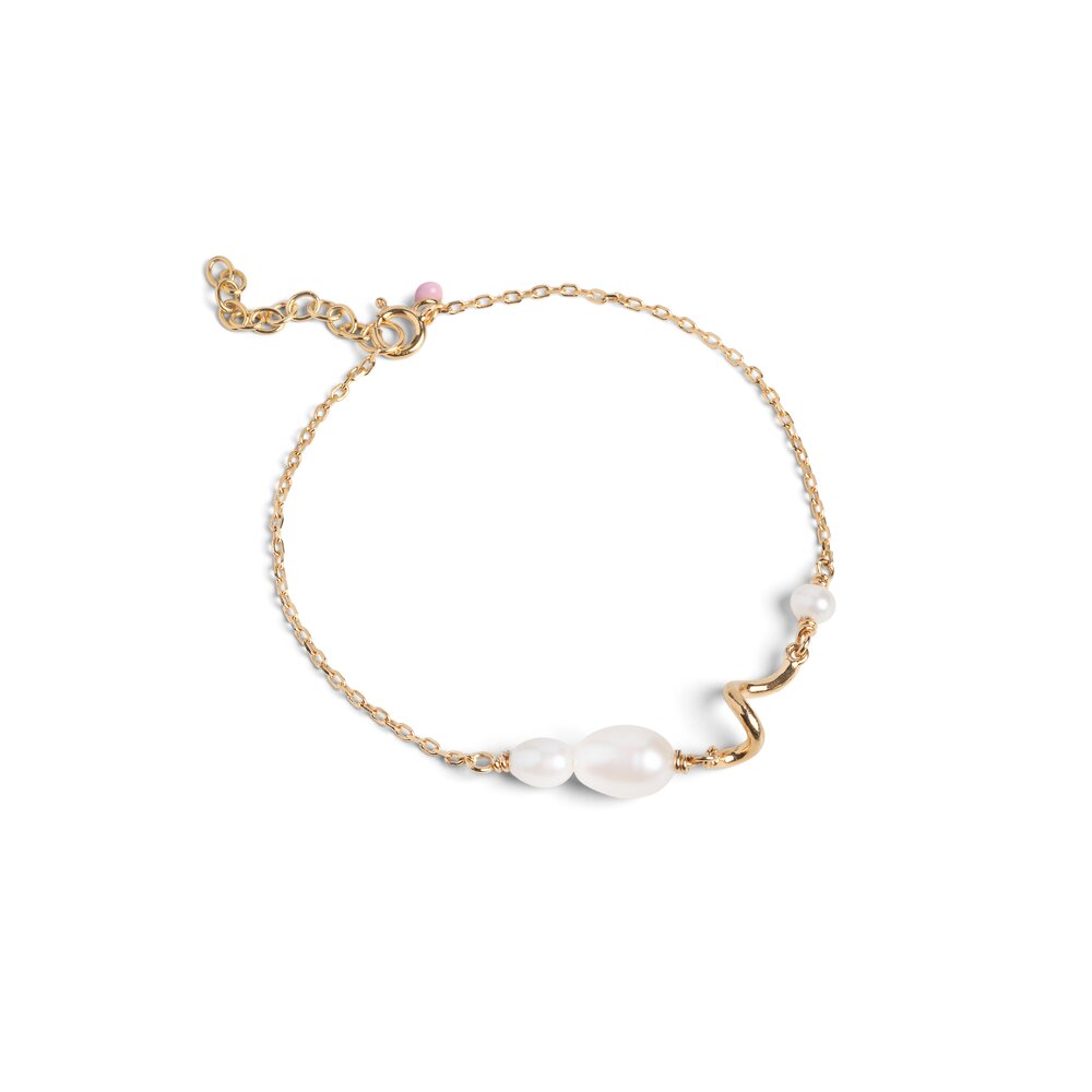 Pearlie Twist armbånd - forgyldt