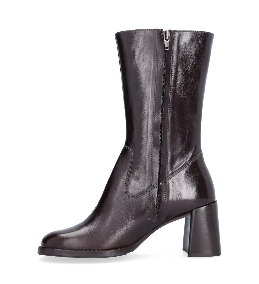 B1313 Støvle med blokhæk - Espresso Marte calf 86