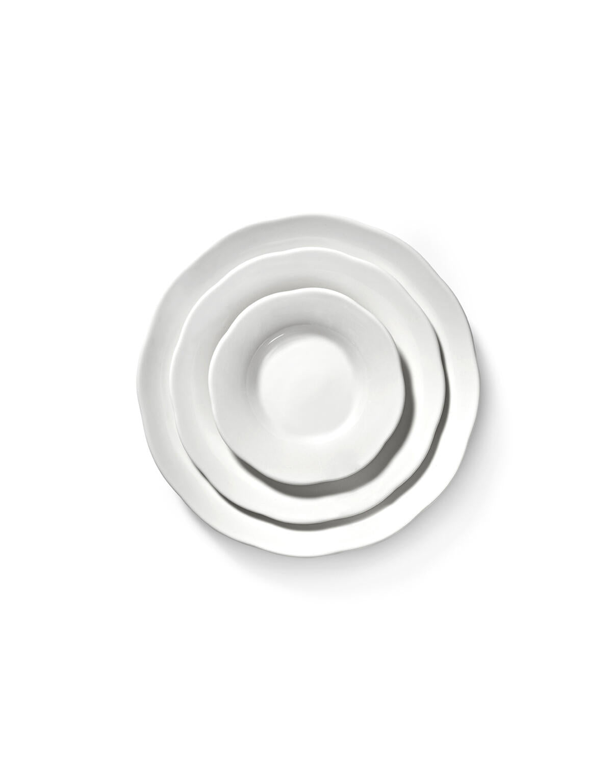 Silhouette suppetallerken, hvid - Ø18,5 cm
