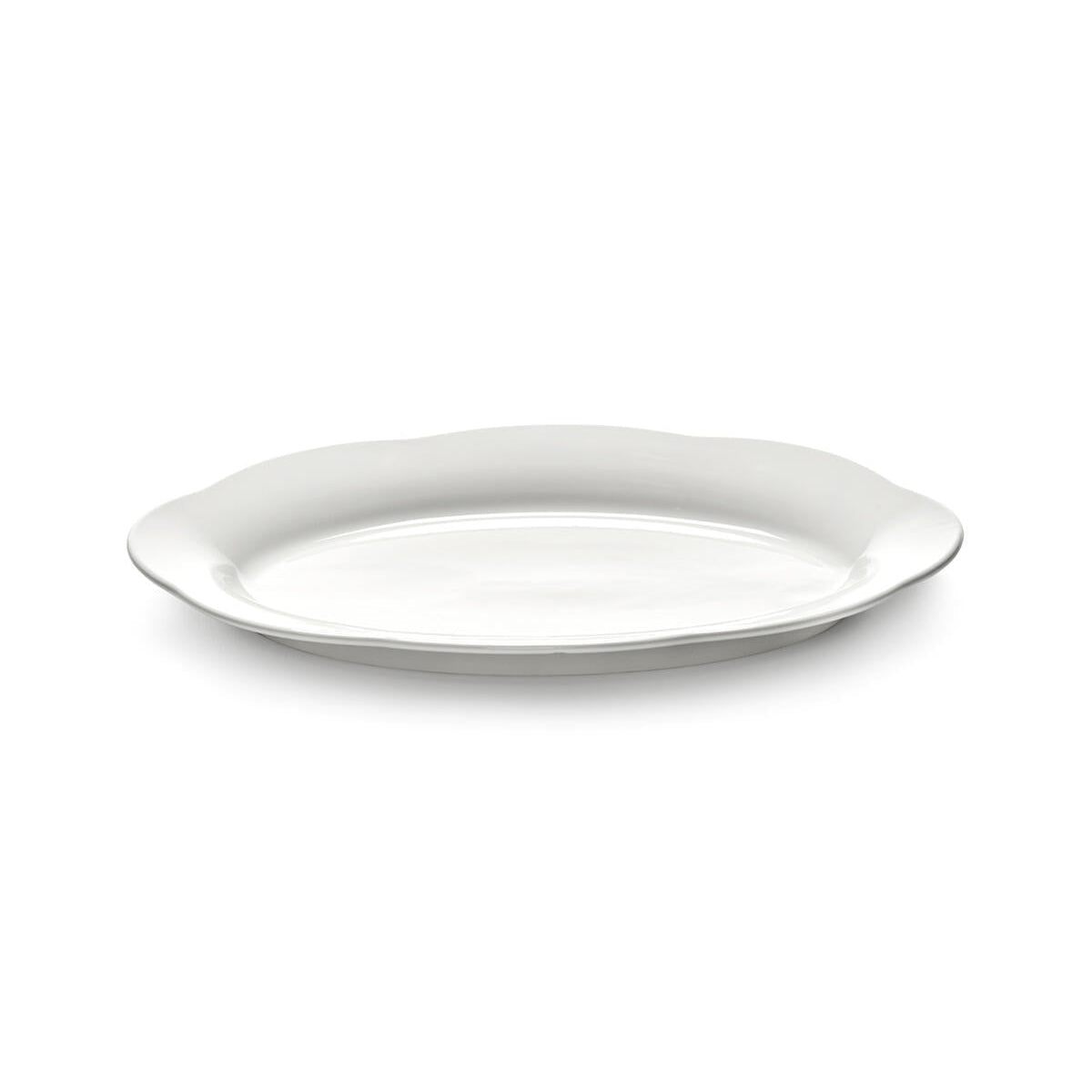 Silhouette High Oval tallerken, hvid - L30,2 cm