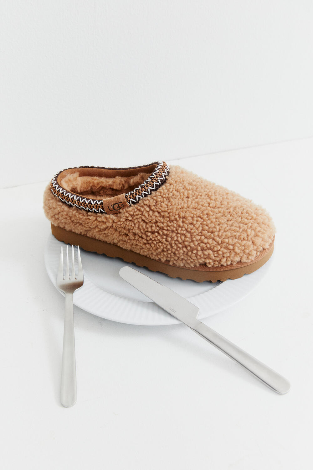 W Tasman Maxi Curly clogs - Chestnut