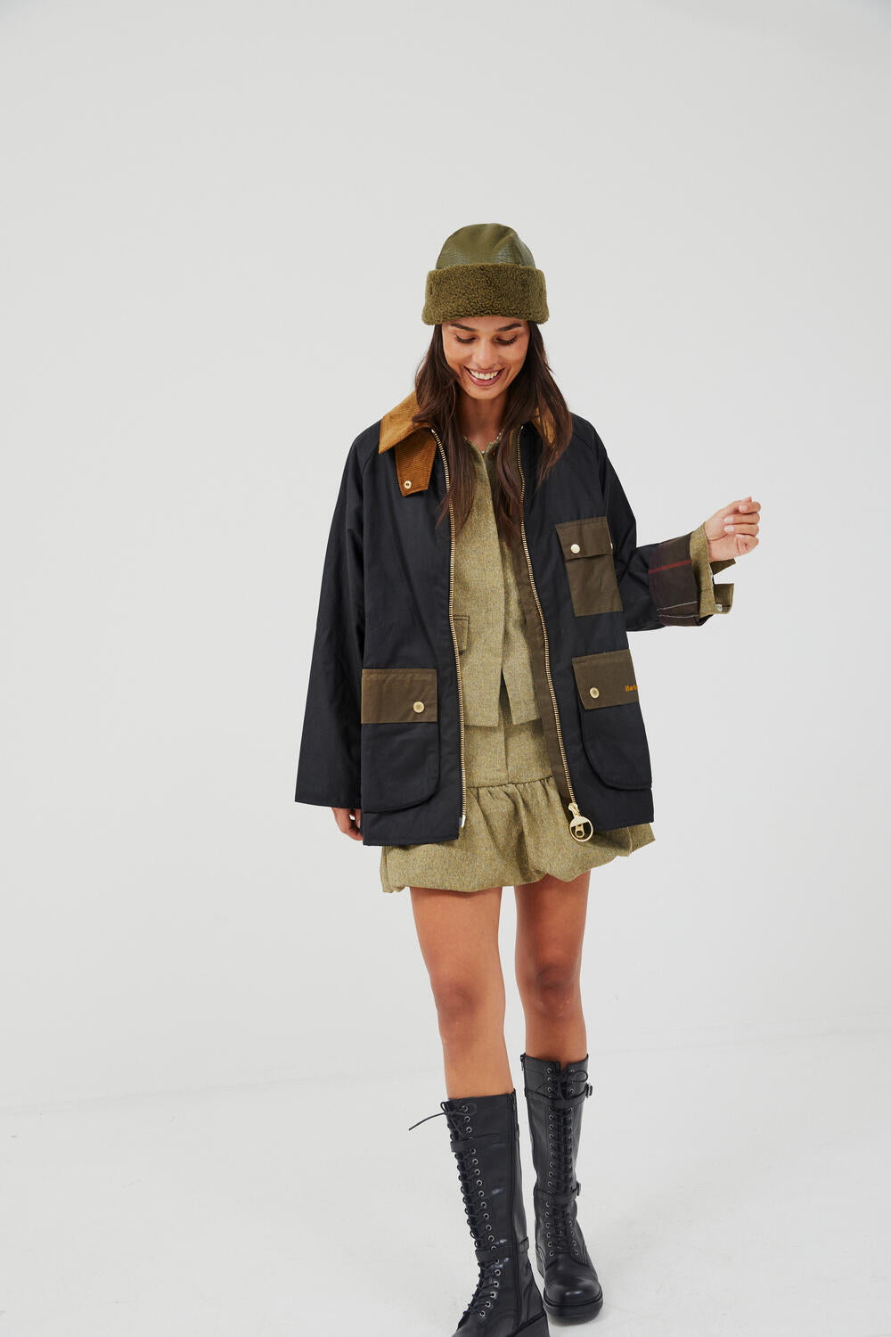 Sikita nederdel - Straw Yellow Tweed