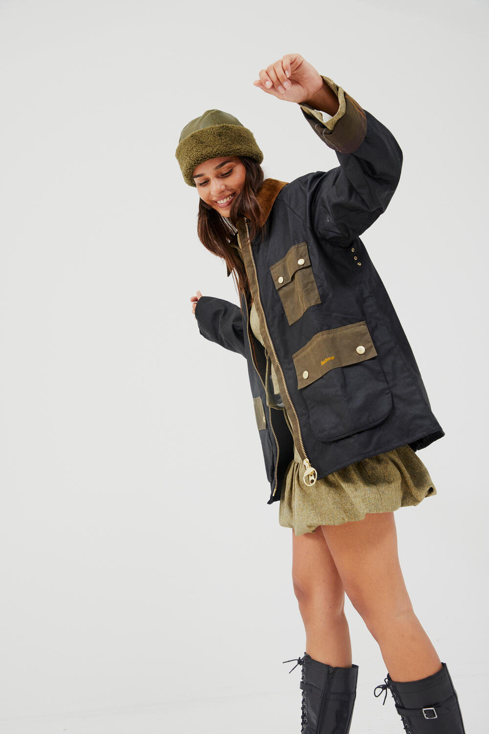 Sikita nederdel - Straw Yellow Tweed