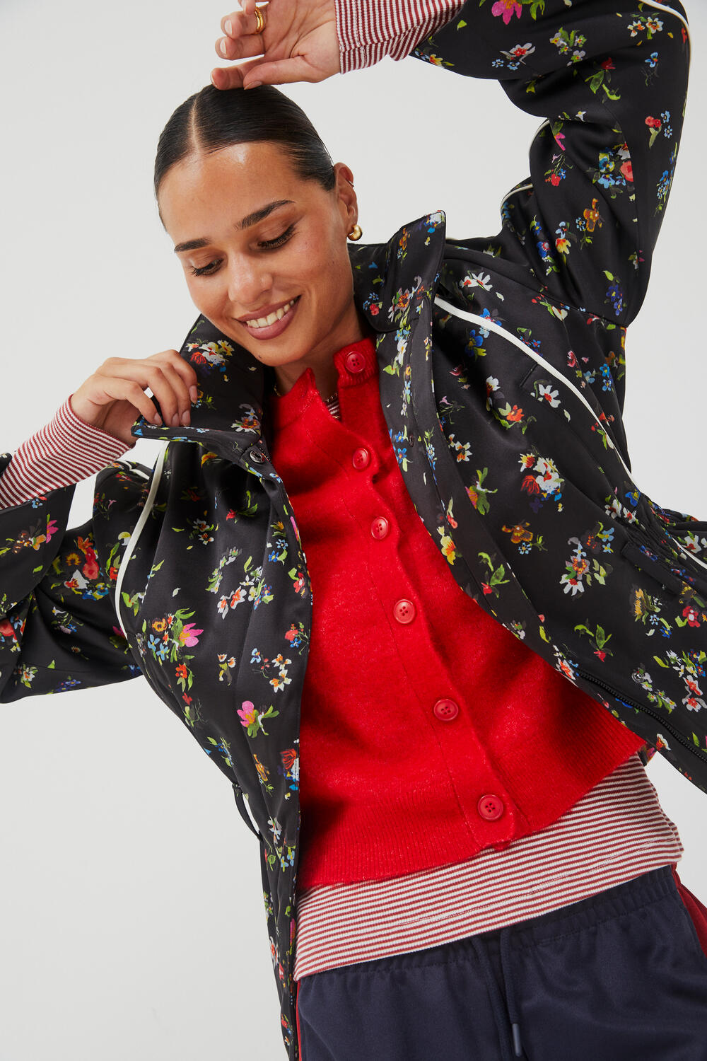 Cinched Aviator bomberjakke - Magnolia Garden