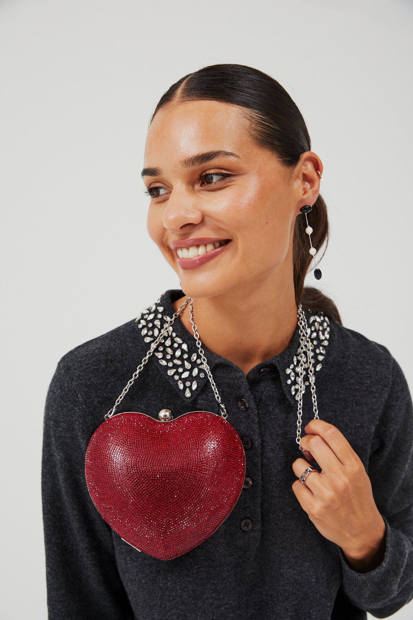 GZmanzi Deco Polo striktrøje - Deep Graphite Melange