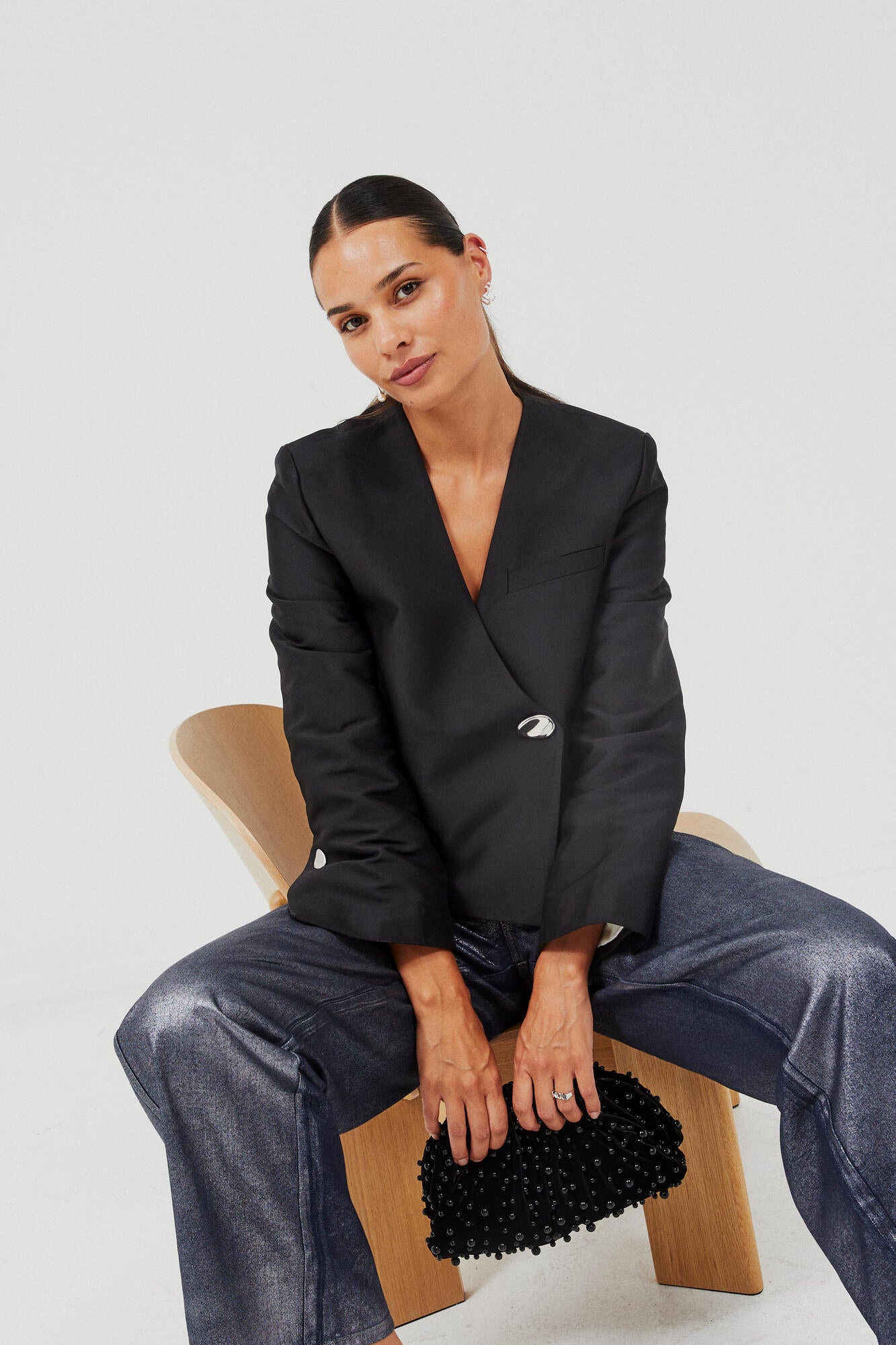 Sookie Shiny blazer - sort