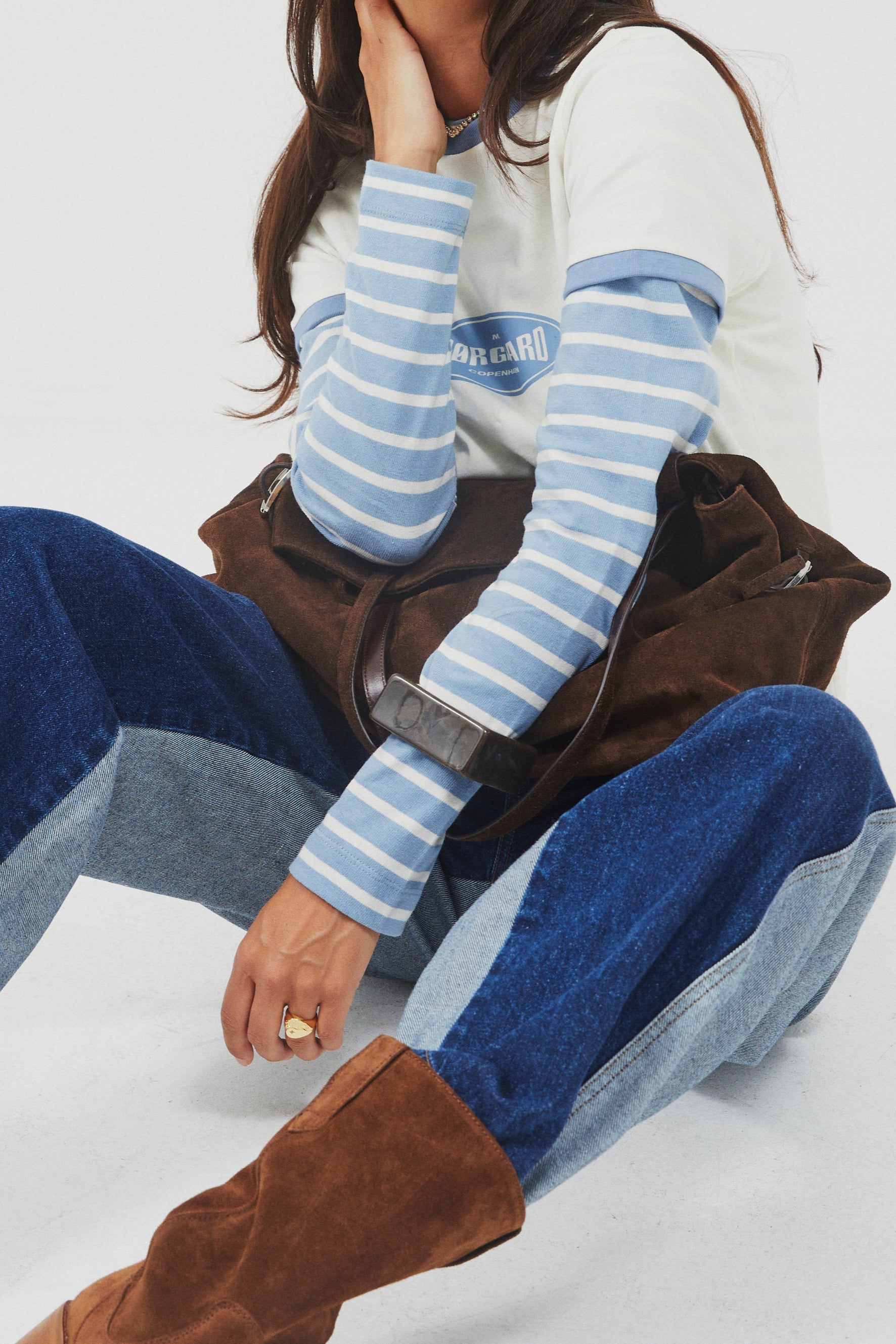 Big XL Square armbånd - mørkegrøn/grå