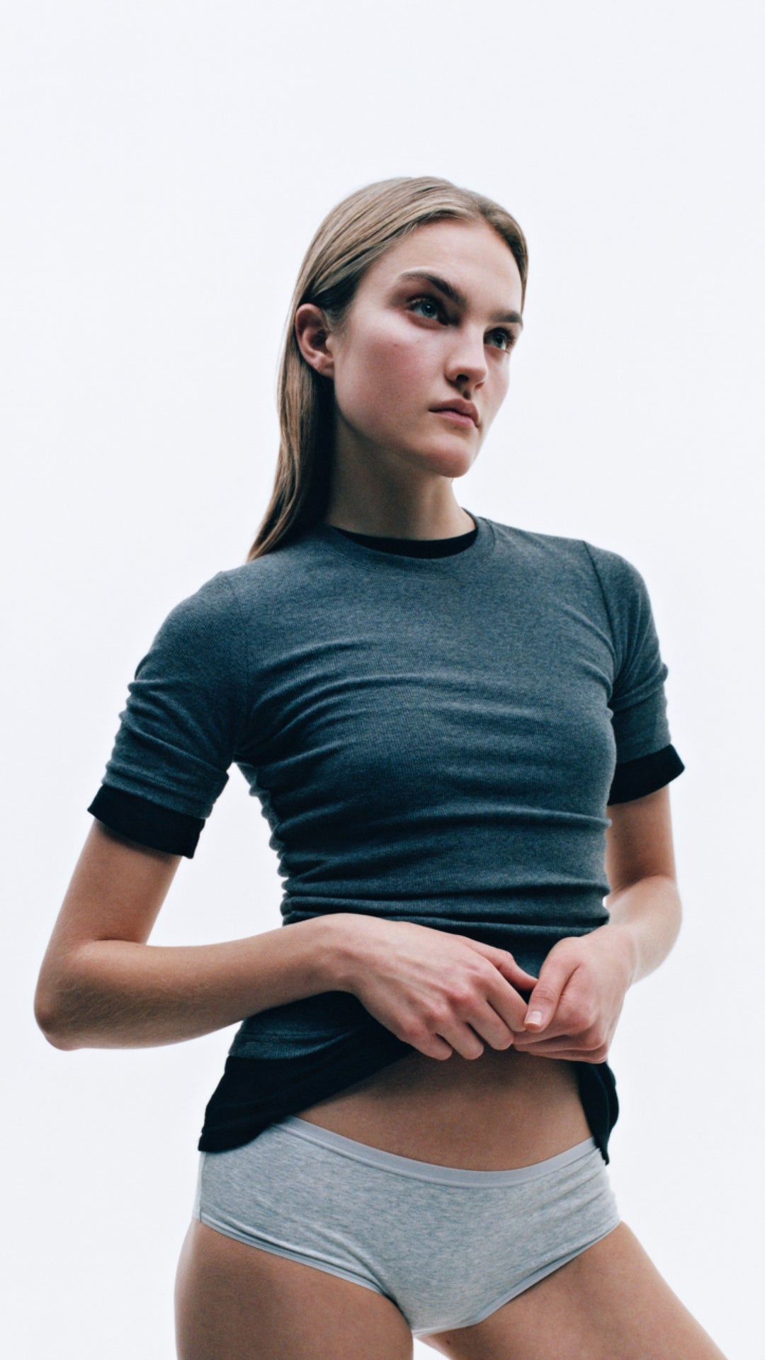 Saalexo t-shirt 7542 - Dark Grey Mel.