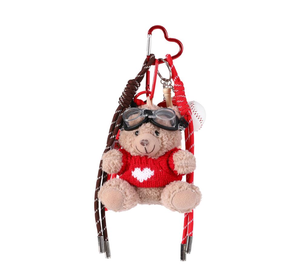 Teddy taskevedhæng - rød