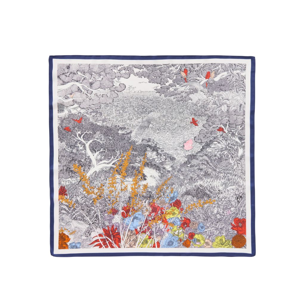 Silketørklæde, Ara - 70x70 cm.