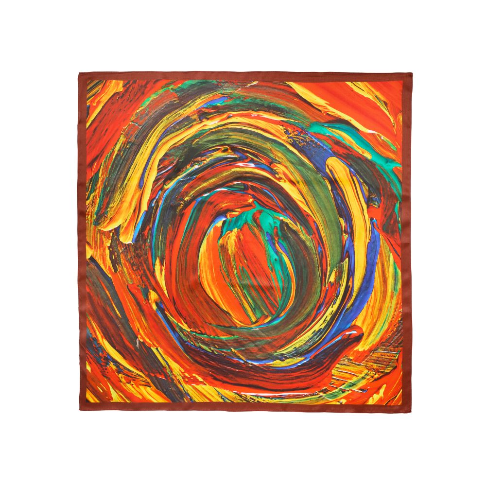 Silketørklæde, Colourfull - 70x70 cm.