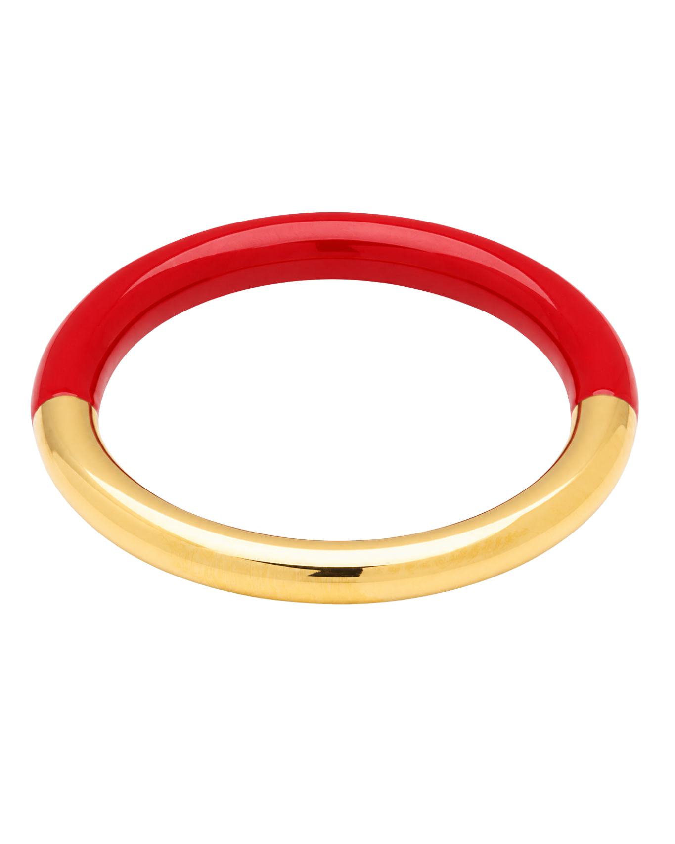 Double Color ring - forgyldt/Passion Red
