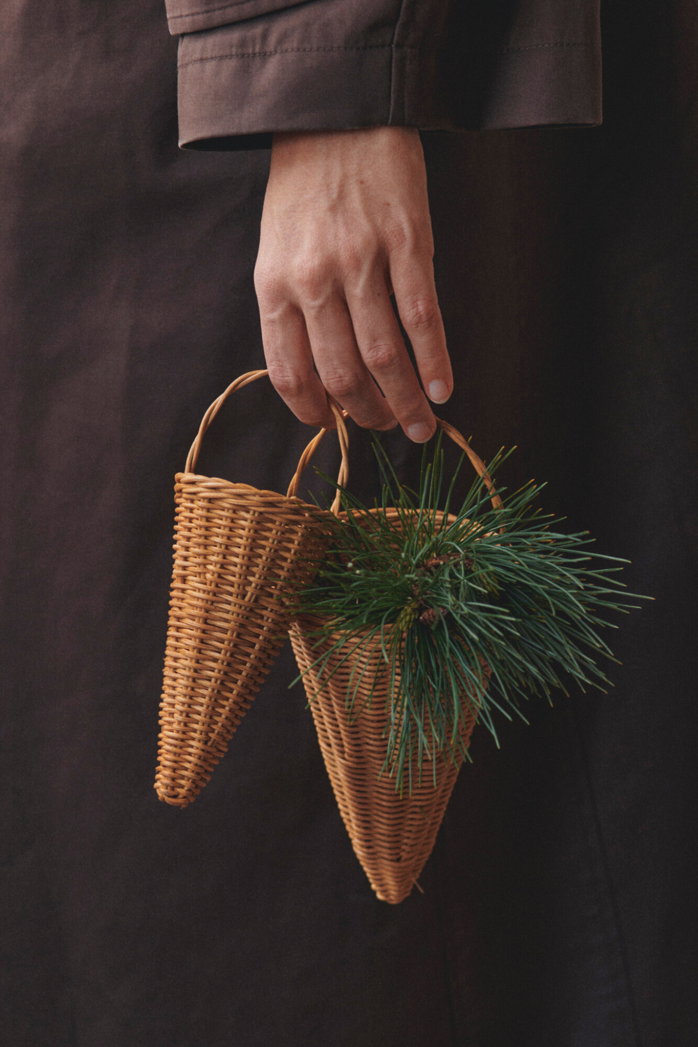 Braided Cones juleophæng, 2 stk – Natural