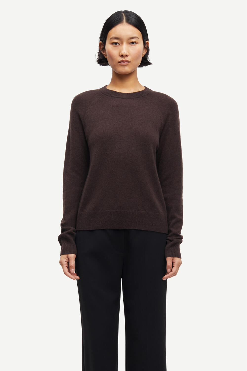 Boston O-neck uldstriktrøje - Mole