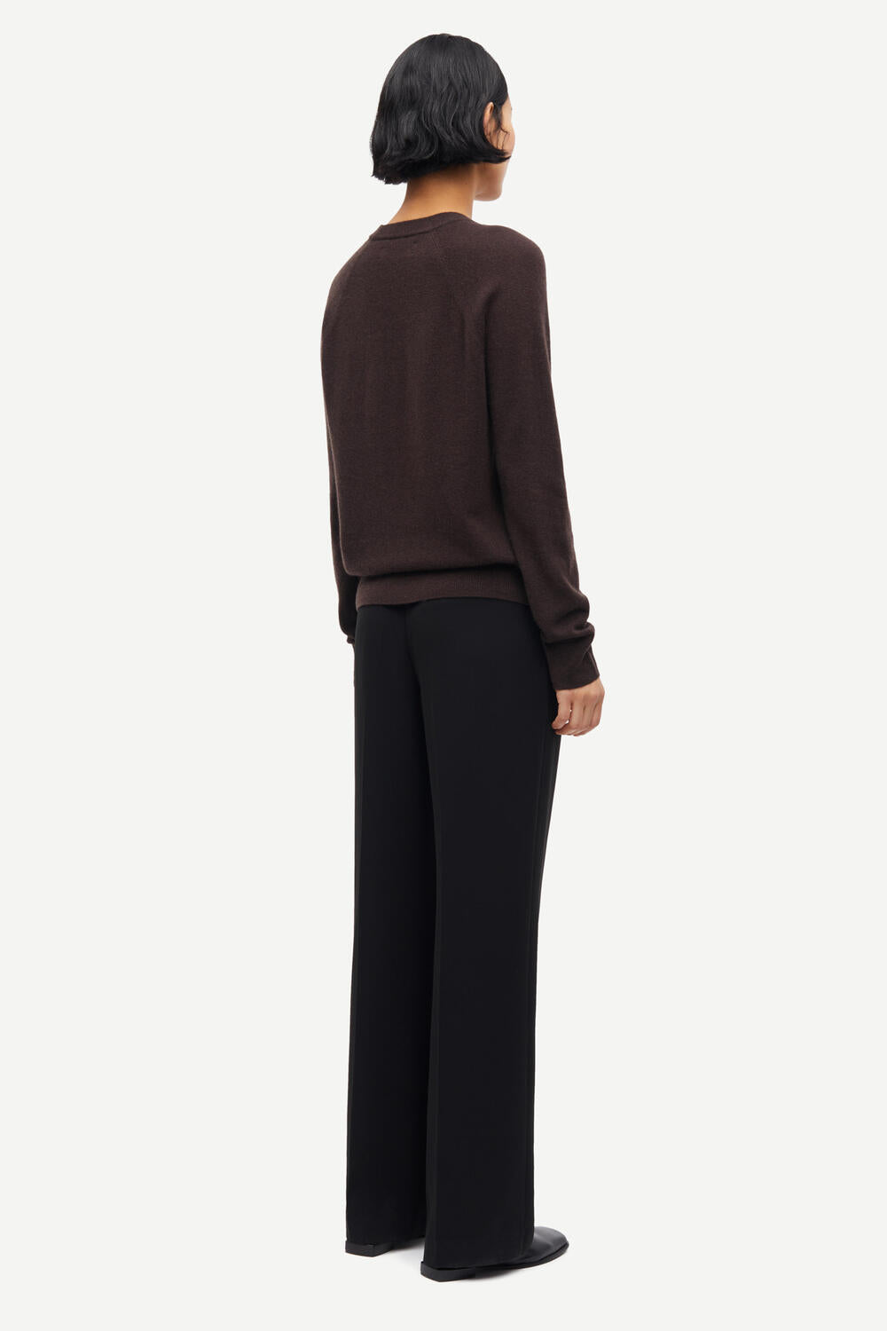 Boston O-neck uldstriktrøje - Mole