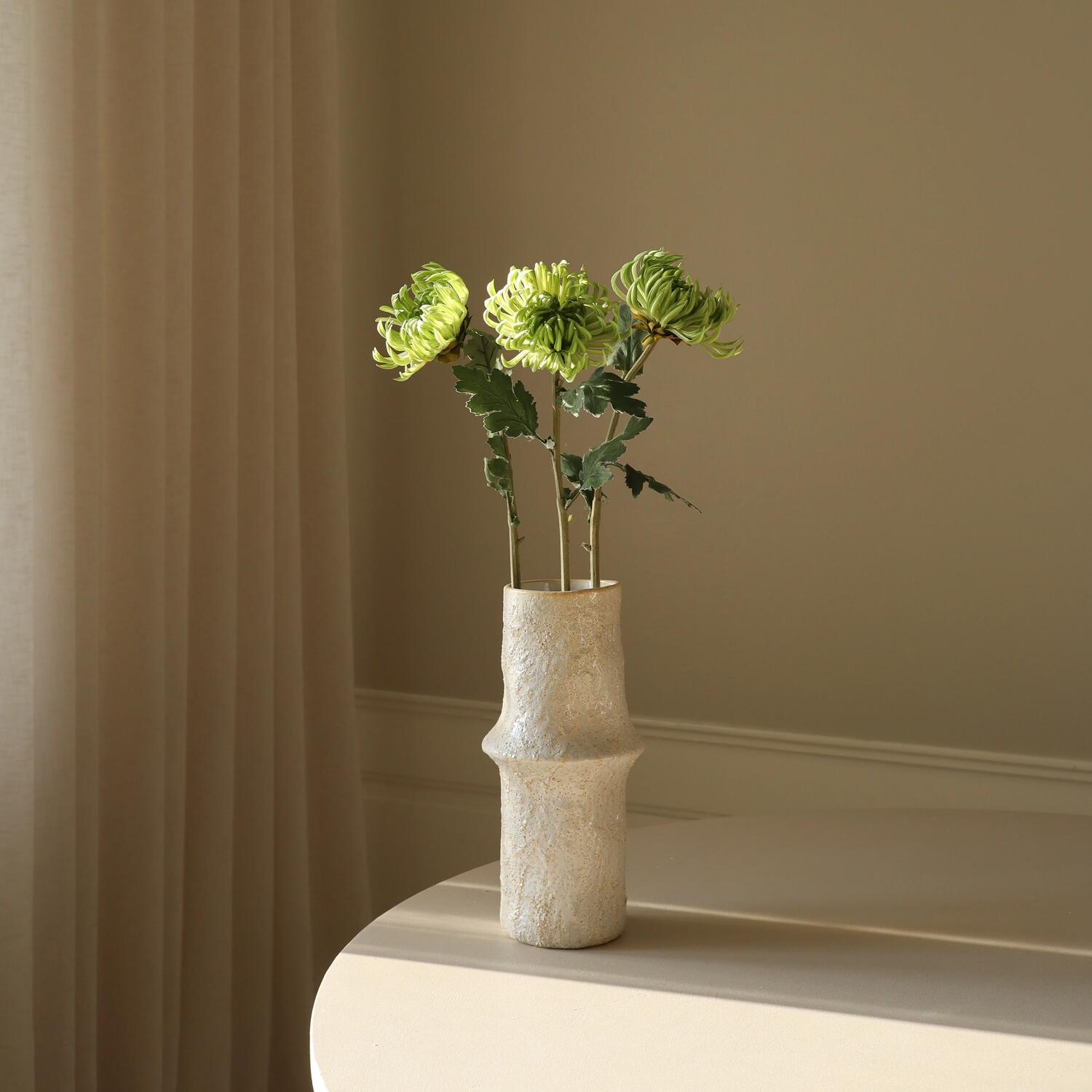 Semi-Cactus georgine kunstig blomst - lysegrøn