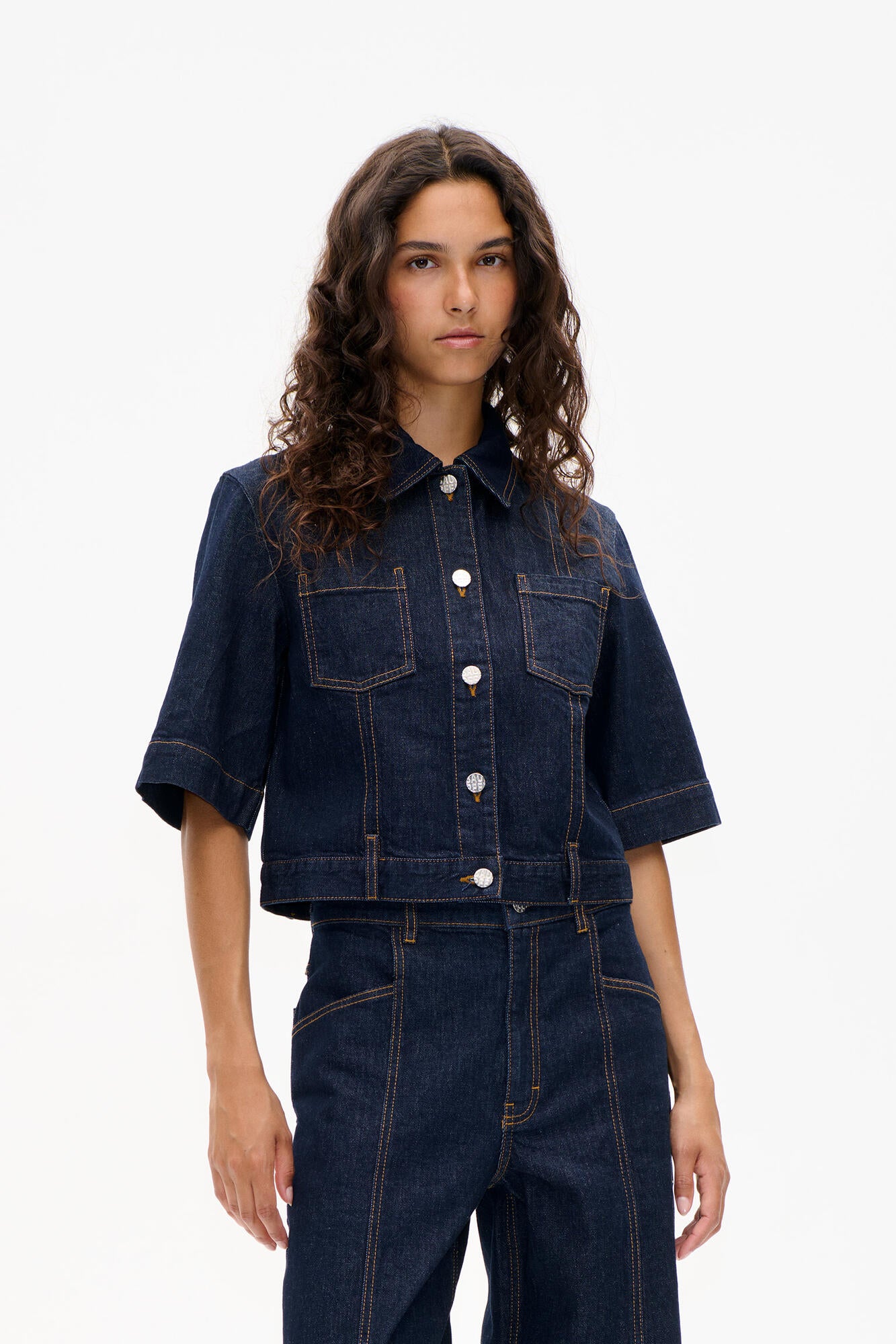 NO 05 denimskjorte - Dark Blue Rinse