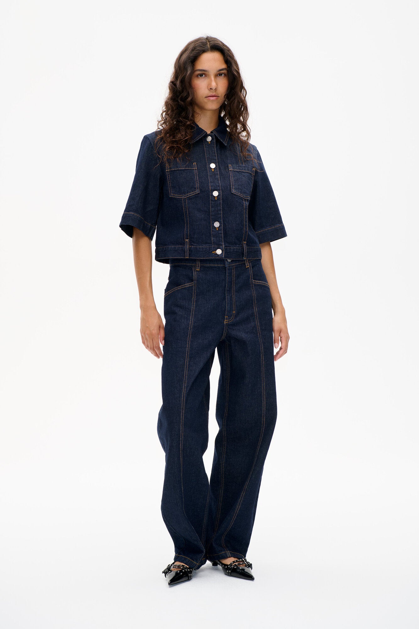 NO 02 jeans - Dark Blue Rinse