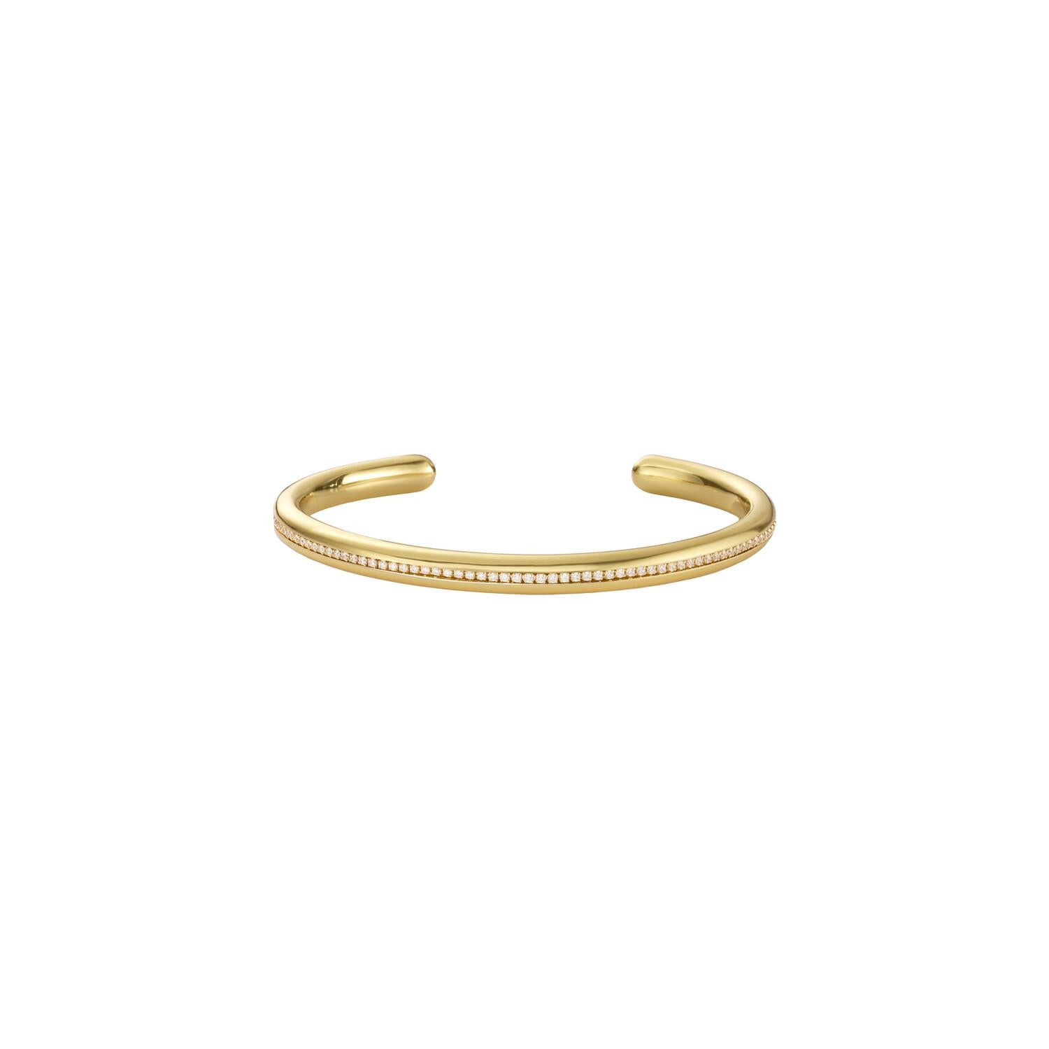 Ligne Crystals armring – LIGHT GOLD/CZ