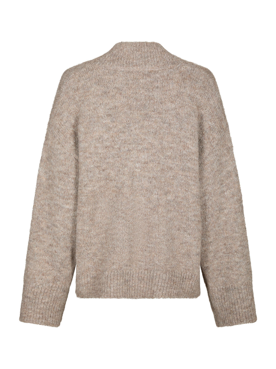 Hollie Fluff striktrøje - Beige Melange