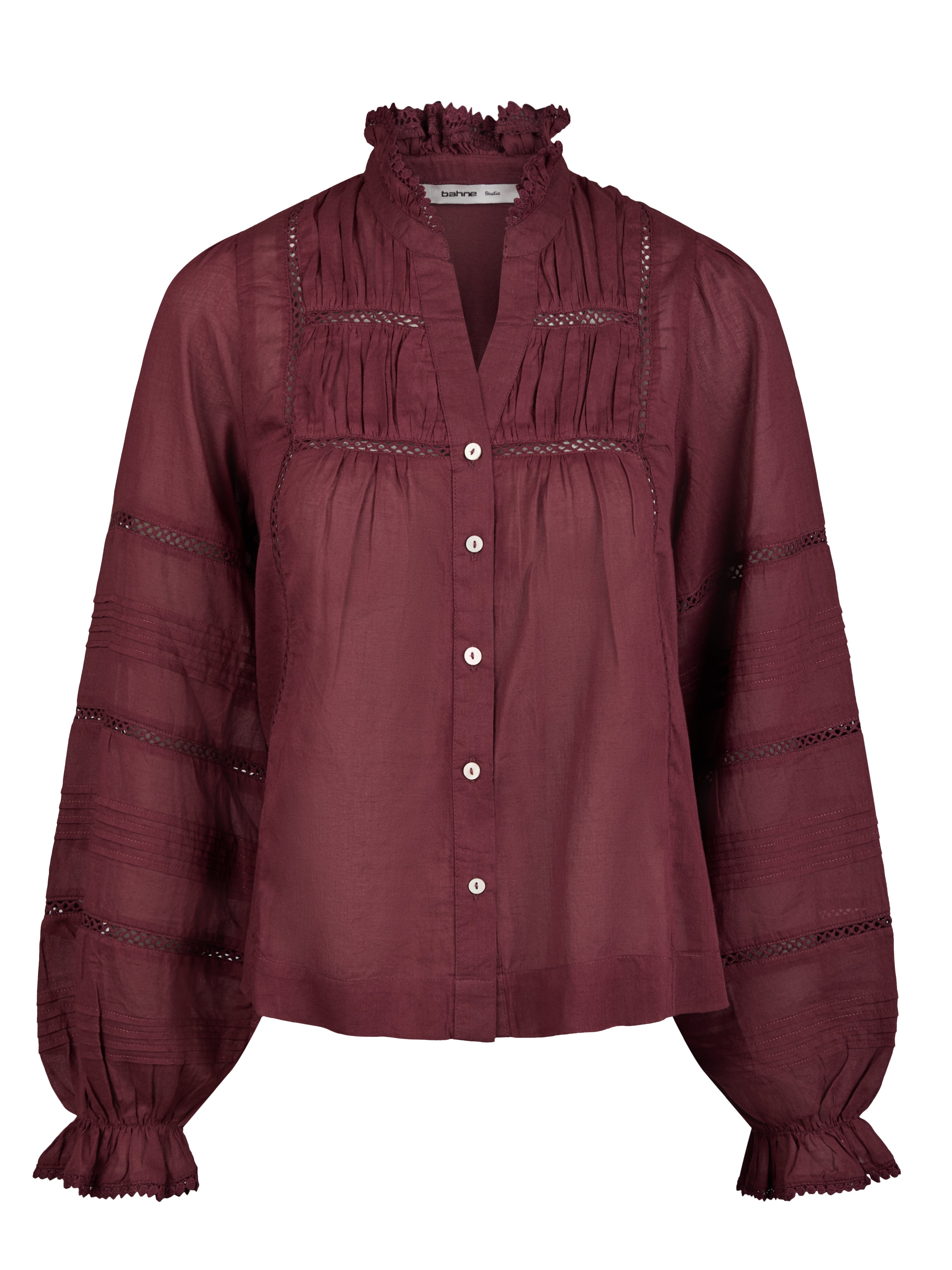 Mista Voile bluse - Burgundy