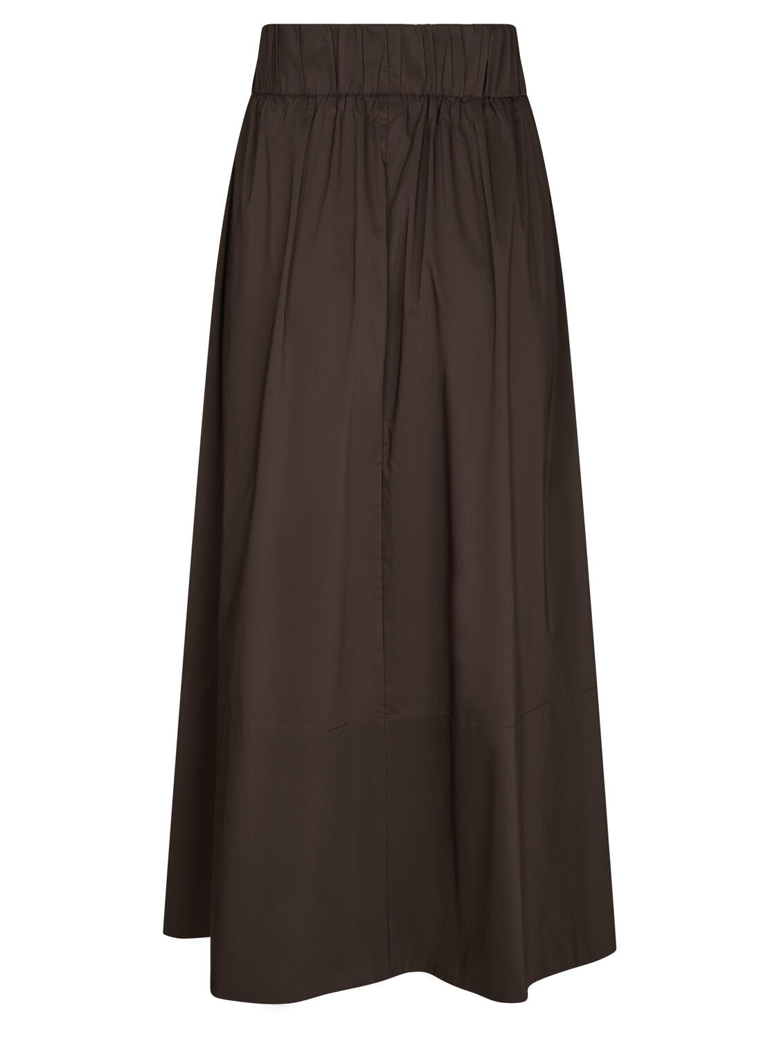 Bella Poplin nederdel - Chocolate Brown
