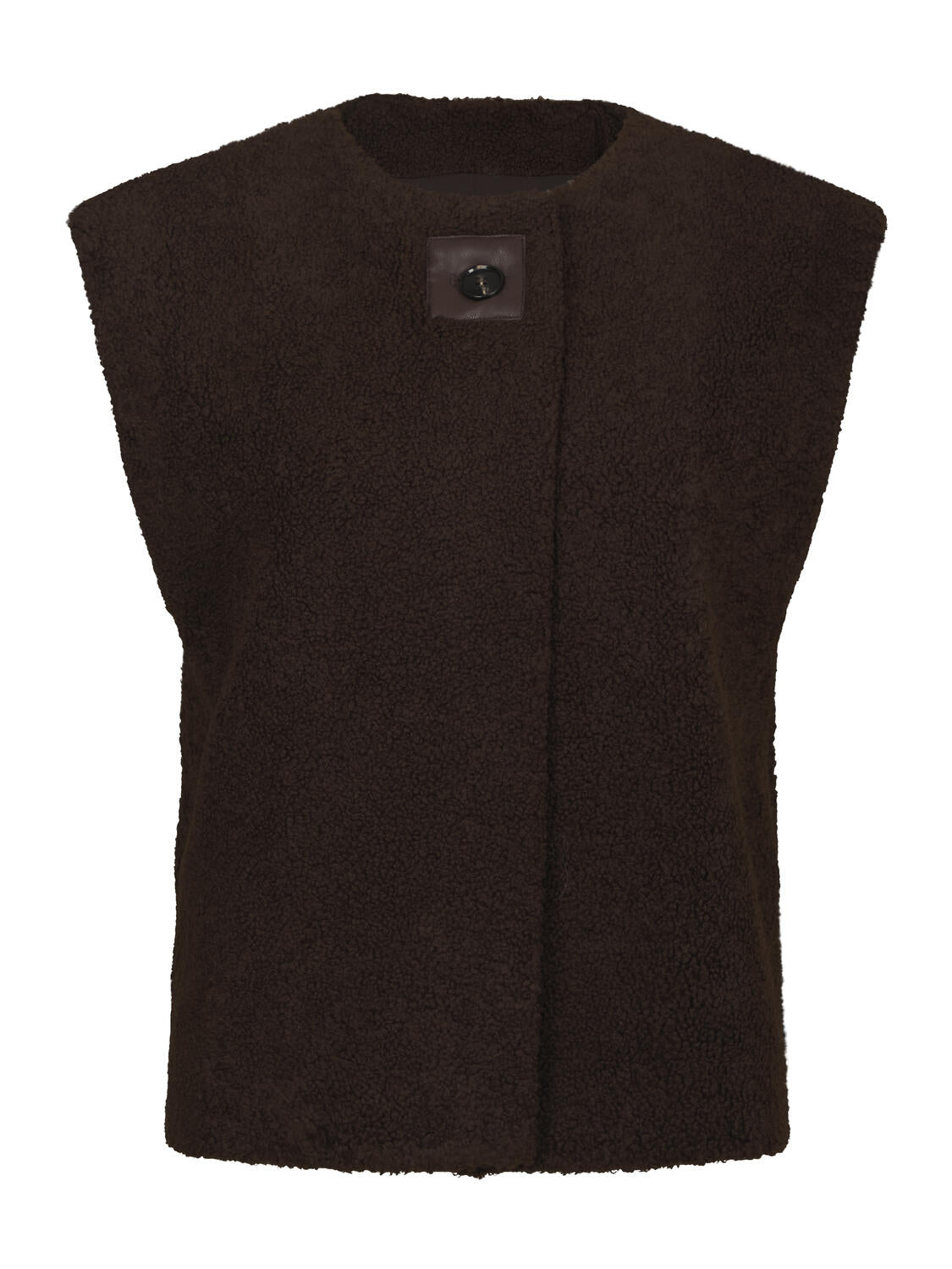 Majana teddyvest - mørkebrun