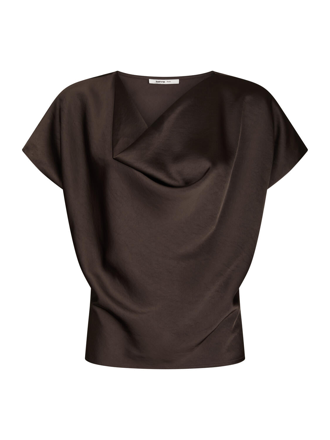 Minabeth Satin bluse - mørkebrun