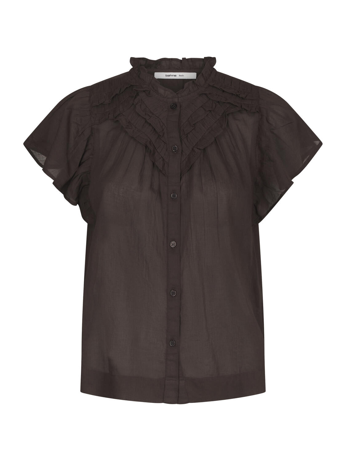 Minsy Voile top - mørkebrun