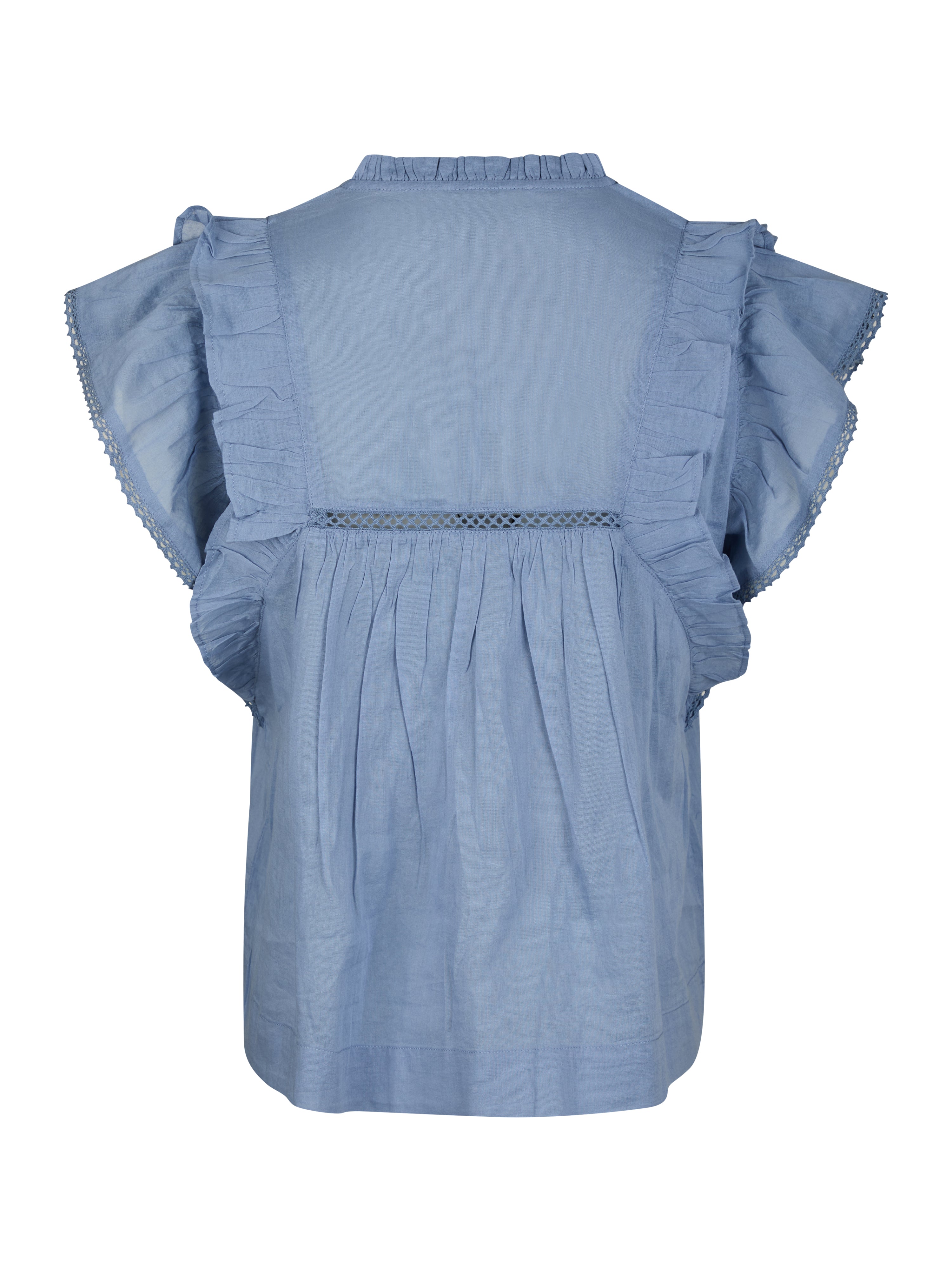 Mable Voile top - Dusty Blue