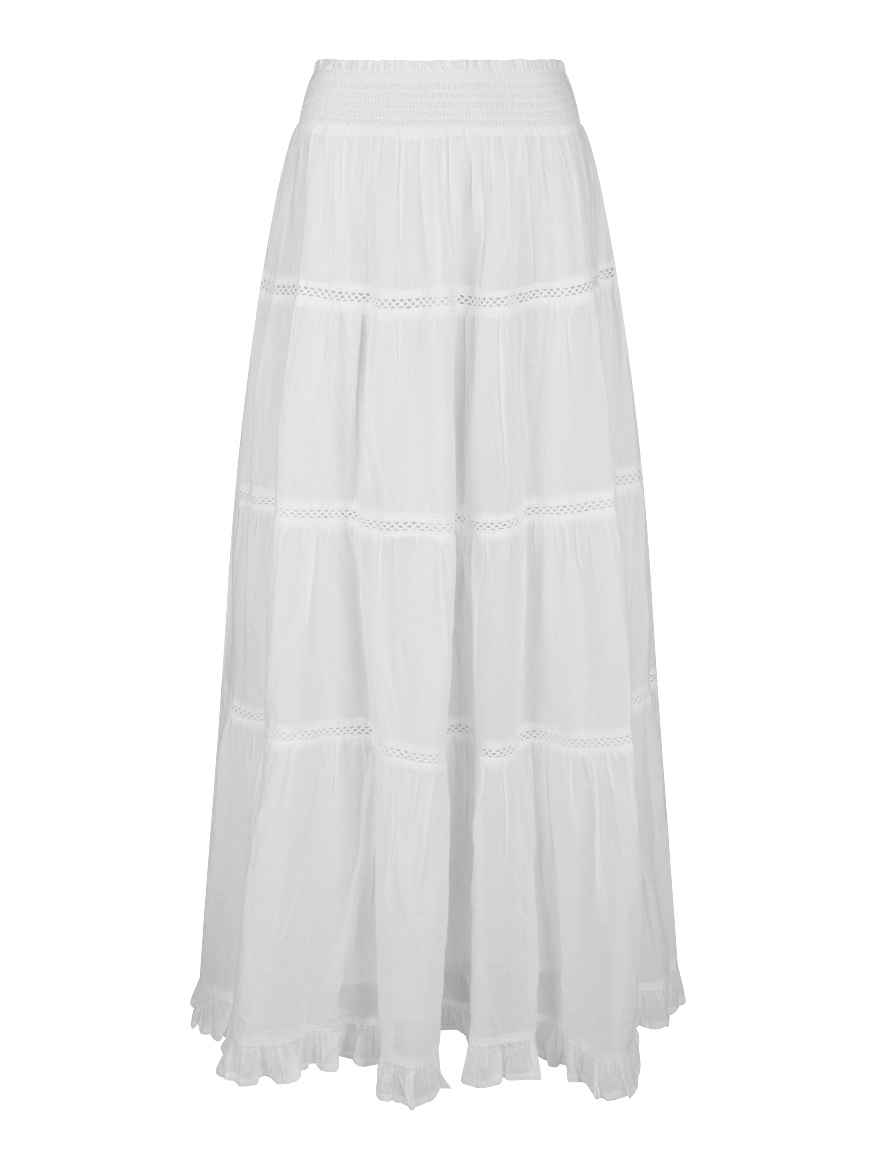 Miranda Voile nederdel - hvid