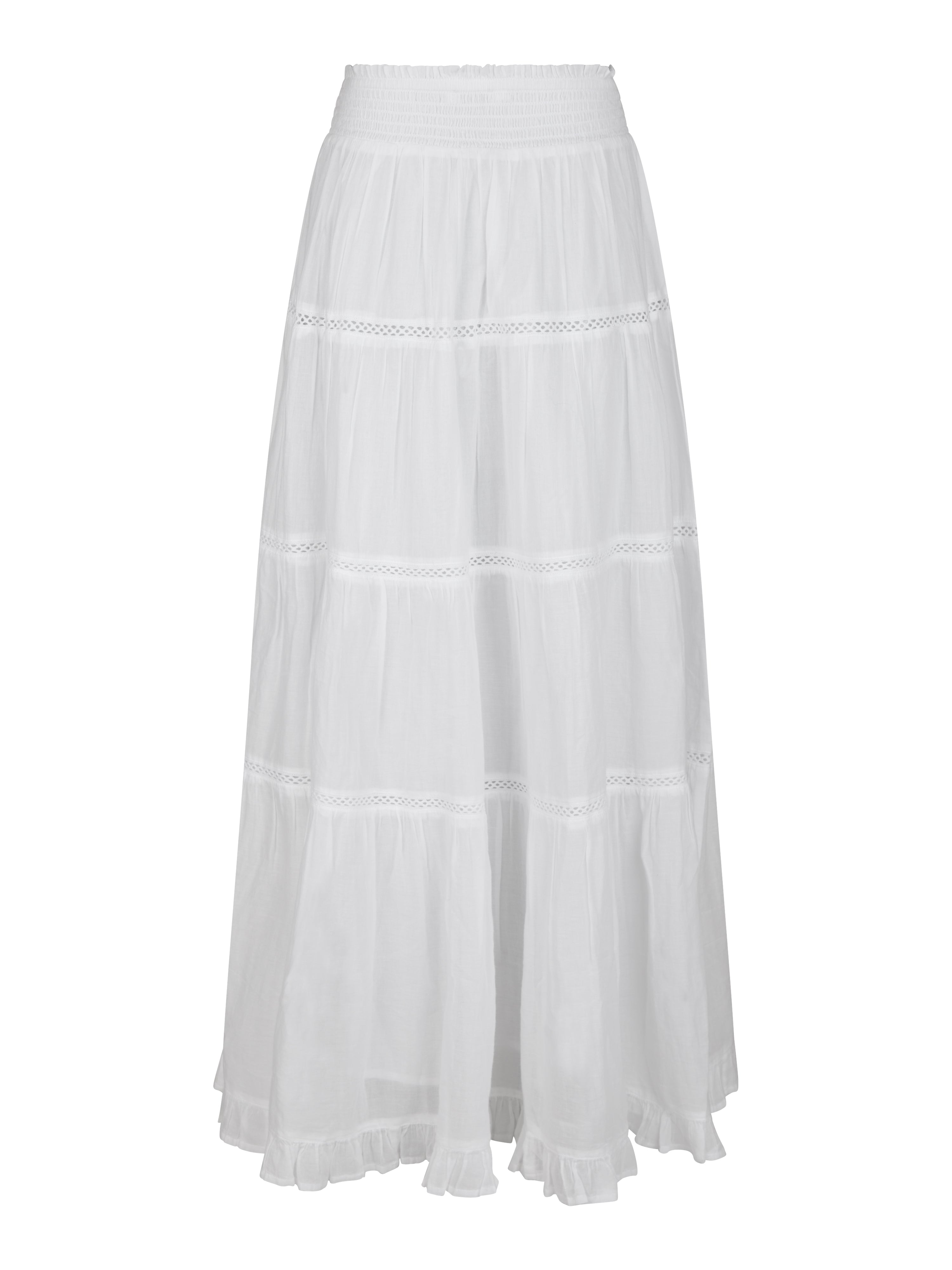 Miranda Voile nederdel - hvid