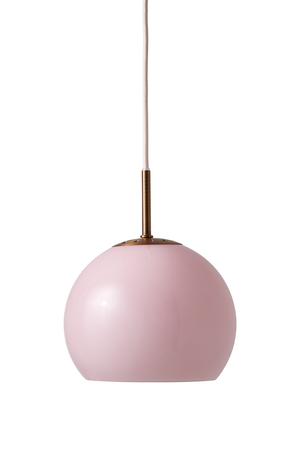 Ball Glass pendellampe, Light Pink - Ø18