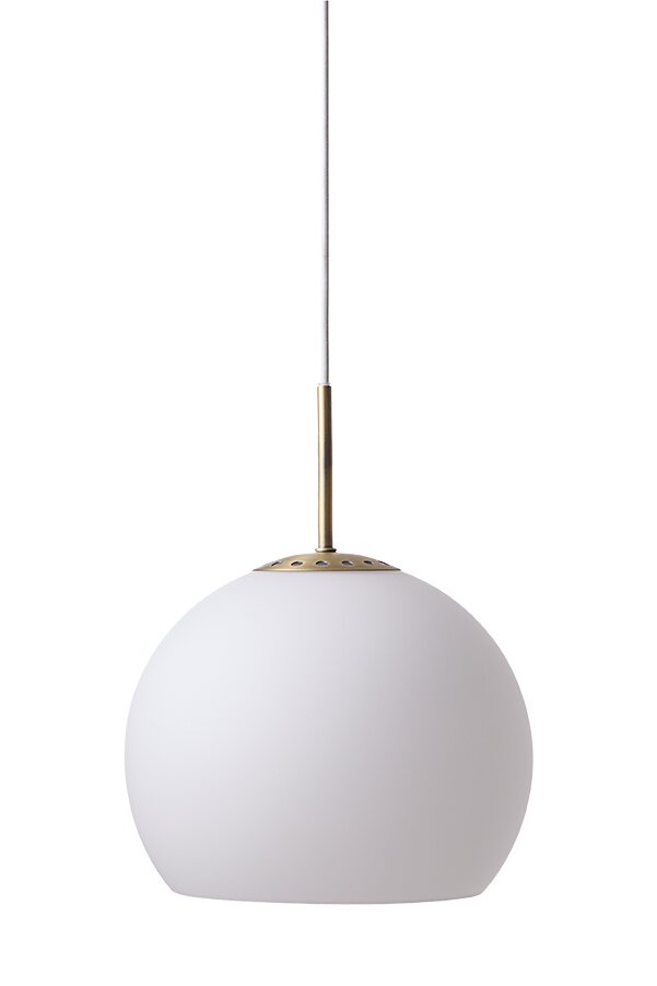 Ball Glass Pendellampe, Opal White - Ø25